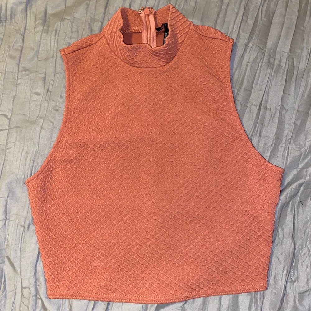 Cropped High Neck Blouse